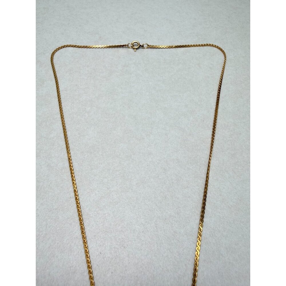Vintage Gold Filled Large Brown Agate Pendant Art Nouveau Style Necklace - Picture 4 of 8